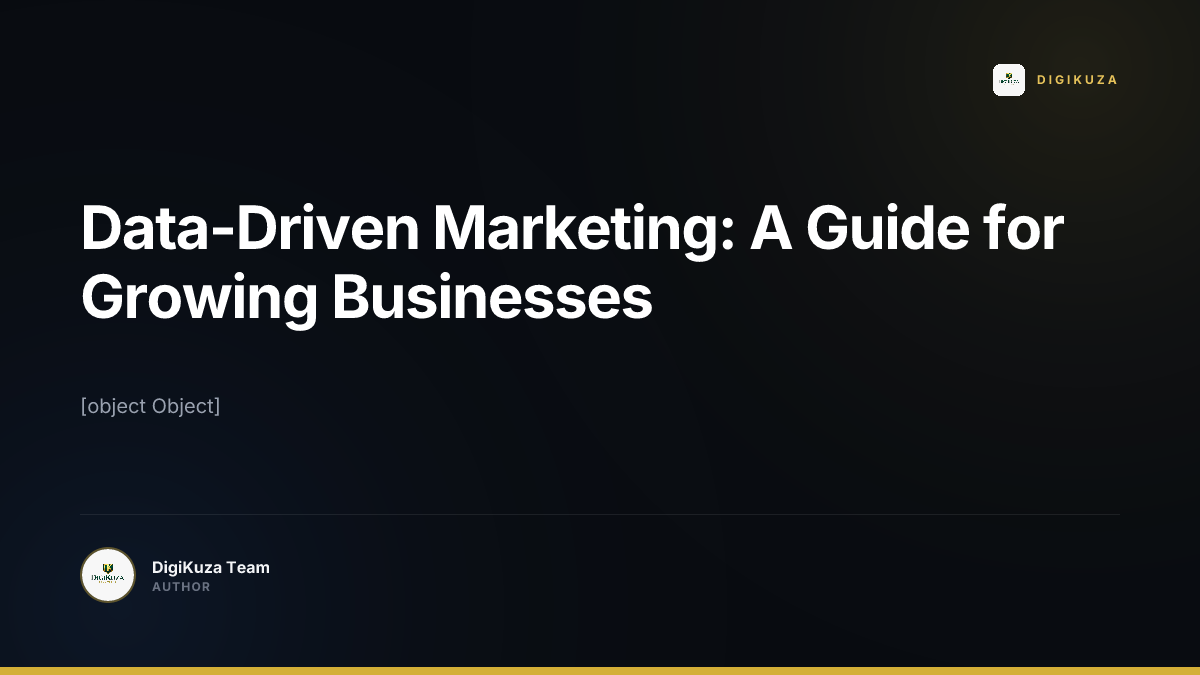 Data-Driven Marketing: A Guide for Growing Businesses